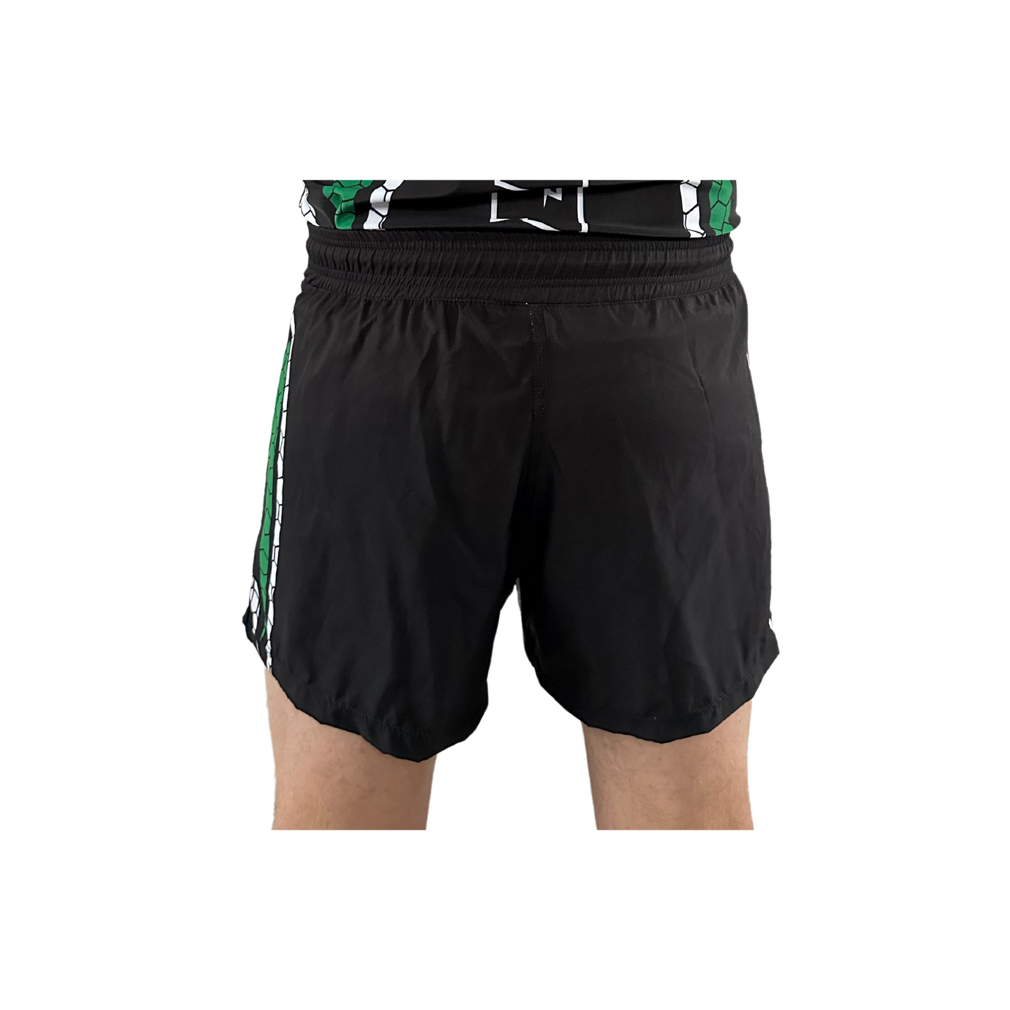 Fight Shorts - MMA / Kickboks kleding - Vechtsport broek - Zwart Groen