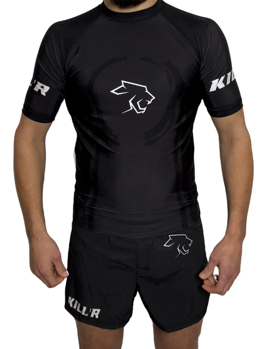 Rashguard - MMA Shirt Black/White