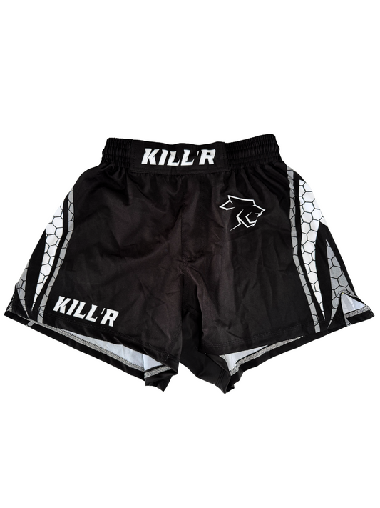 MMA Shorts Black/White