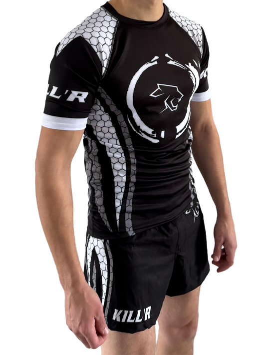 Rashguard - MMA Shirt Zwart/Wit