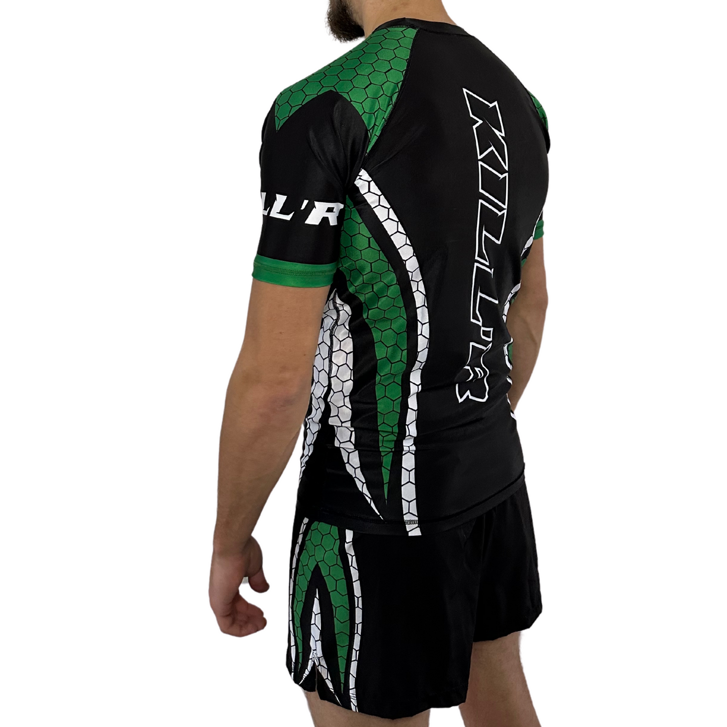 Rashguard - MMA Shirt Zwart Groen