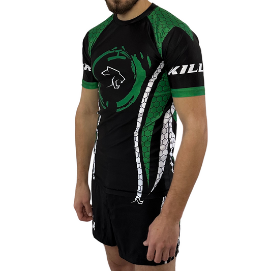 Rashguard - MMA Shirt Zwart Groen